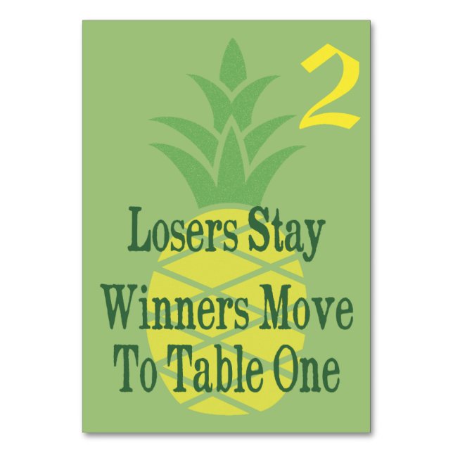 Carte de table Bunco Ananas #2 (Par défaut)