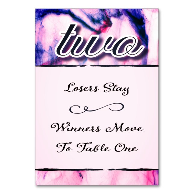 Carte de table Bunco aquarelle deux (Par défaut)