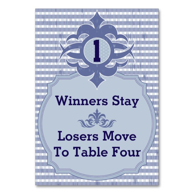 Carte de table Bunco - Plaid violet #1 (Par défaut)