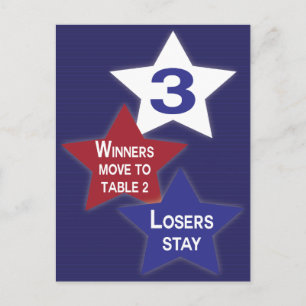 Carte de table Bunco Red, White et Blue Stars #3
