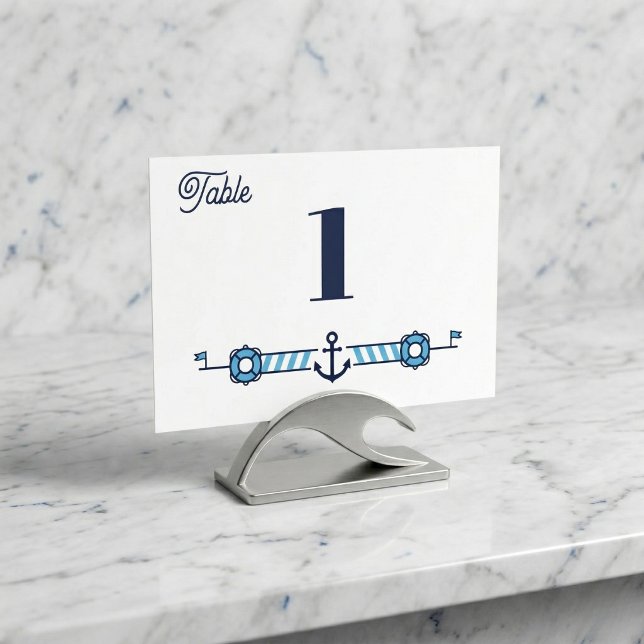 Carte de table Cabana Sail : Ancre nautique (Navigate guests with nautical style.)