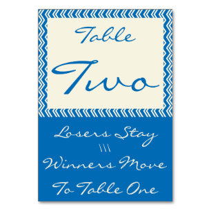 Carte de table Chevron Linen Bunco #2