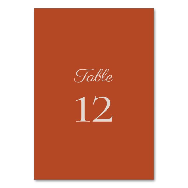 Carte de table Citrouille Spice à script minimalis (Par défaut)