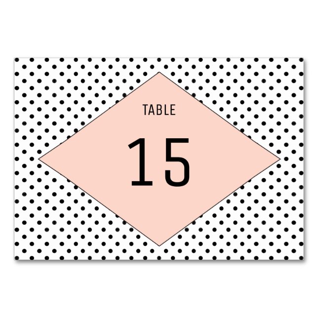 Carte de table Coral Modern Pois (Devant)