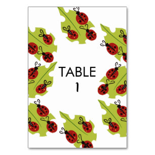 Carte de table d'anniversaire de dessin de coccine