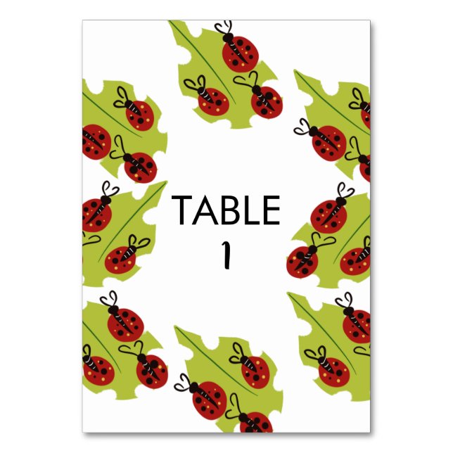 Carte de table d'anniversaire de dessin de coccine (Par défaut)