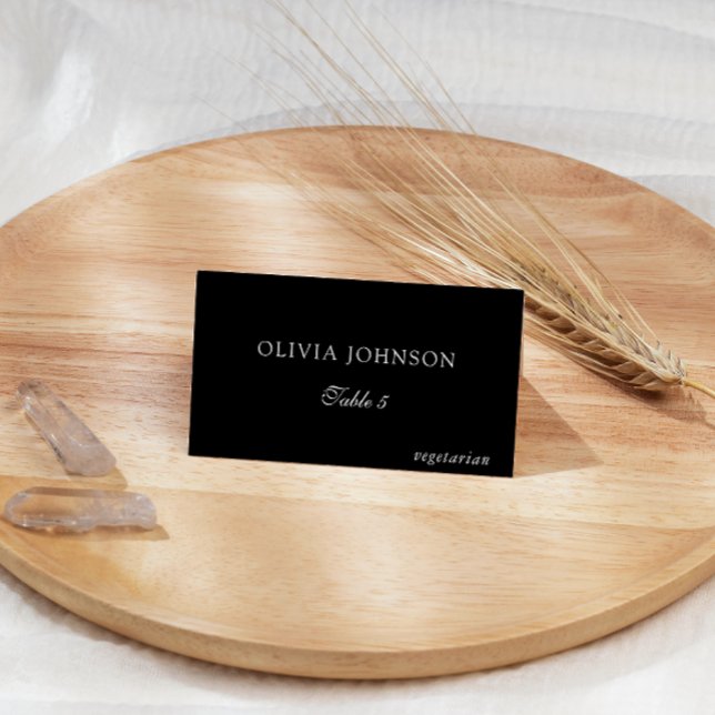 Carte de table de choix de repas de mariage à mono (Créateur téléchargé)