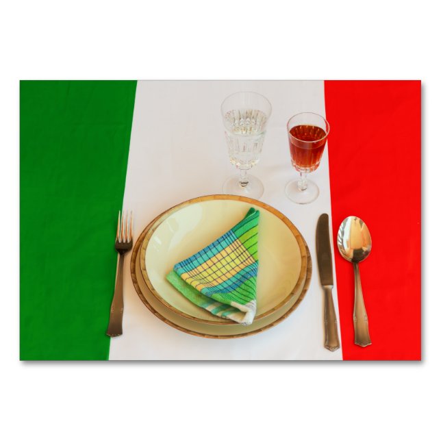 CARTE DE TABLE DE CUISINE ITALIENNE (Devant)