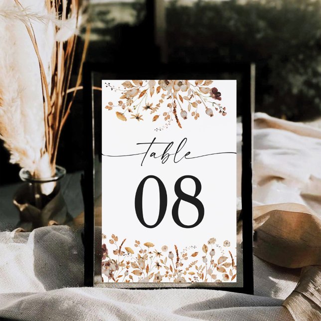 Carte de table de dîner de Thanksgiving aux feuill (Créateur téléchargé)