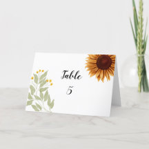 Carte de table de mariage