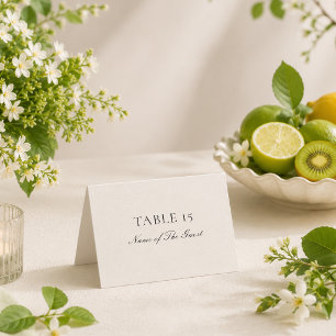 Carte de table de mariage à calligraphie en ivoire