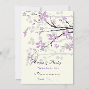 Carte de table de mariage aux fleurs de magnolia v