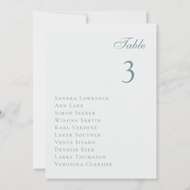Carte de table de mariage aux fleurs pastel romant (Devant)