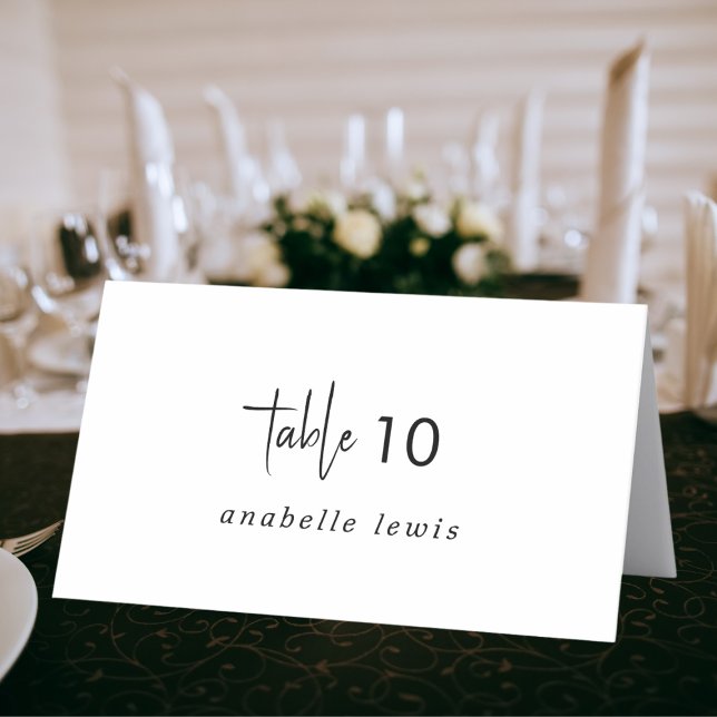 Carte de table de mariage avec nom de l'invité mod (Créateur téléchargé)