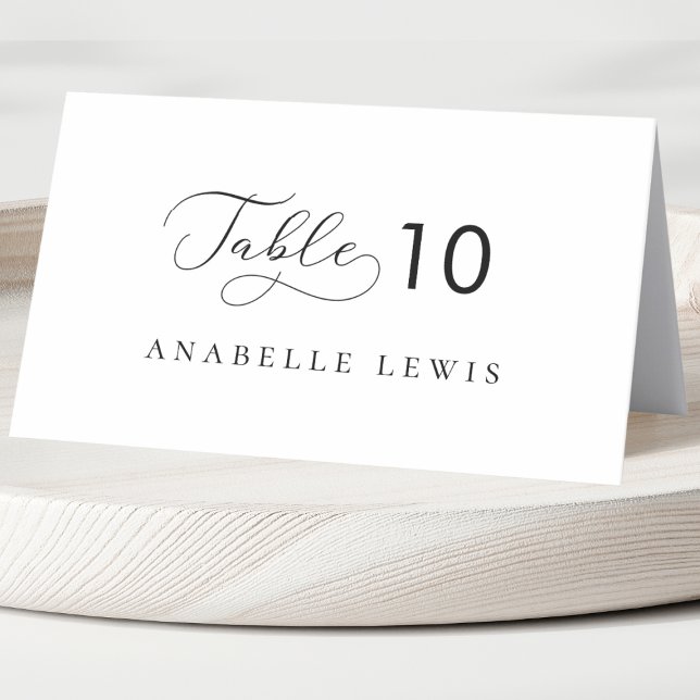 Carte de table de mariage avec nom d'invité en écr (Créateur téléchargé)