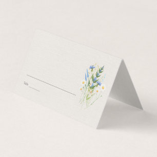 Carte de table de mariage botanique Daisy d'été