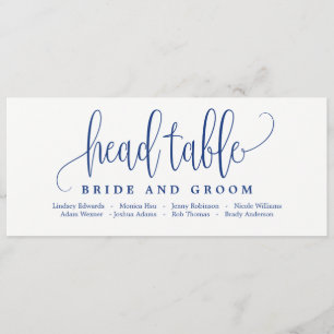 Carte de Table de Mariage - Calligraphie Charmante
