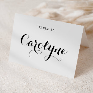 Carte de Table de Mariage Calligraphiée Moderne No