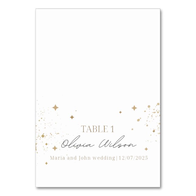 Carte de table de mariage, Carte de nom de calligr (Par défaut)