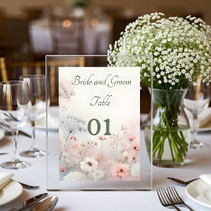 Carte de table de mariage délicate en dentelle de