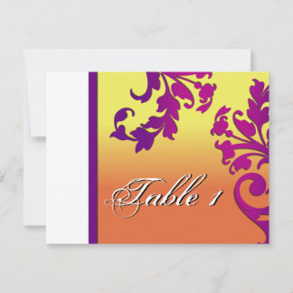 Carte de Table de Mariage - Destination Tropicale
