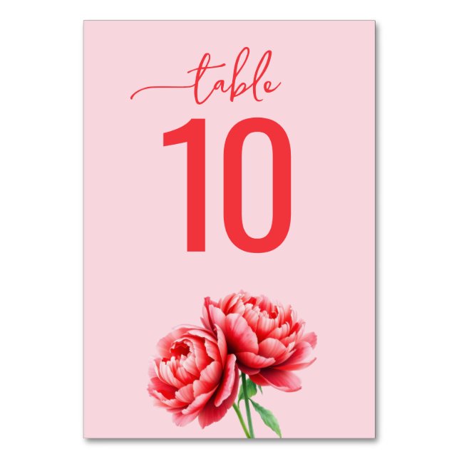 Carte de table de mariage élégante à l'aquarelle r (Par défaut)