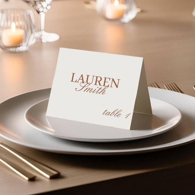 Carte de table de mariage élégante classique en te (Créateur téléchargé)