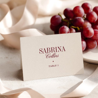 Carte de table de mariage élégante minimaliste ivo