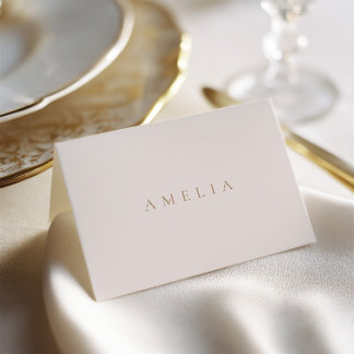 Carte de table de mariage élégante minimaliste ivo