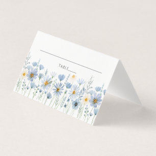 Carte de table de mariage florale à fleurs sauvage