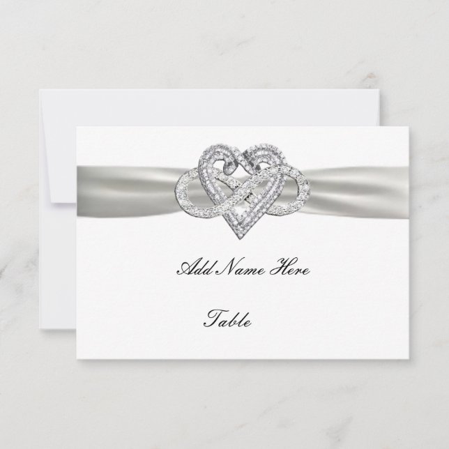 Carte de table de mariage Infinity Heart (Devant)