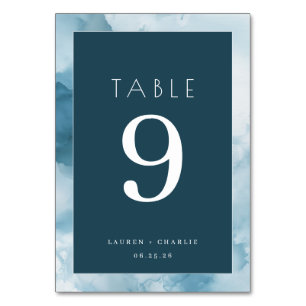 Carte de table de mariage minimaliste sarcelle sop