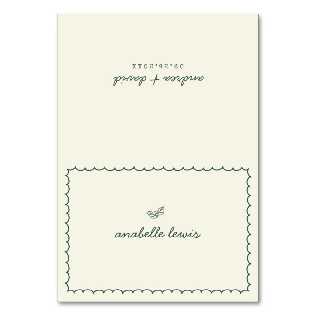 Carte de table de mariage personnalisable avec nom (Par défaut)