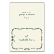 Carte de table de mariage personnalisable avec nom