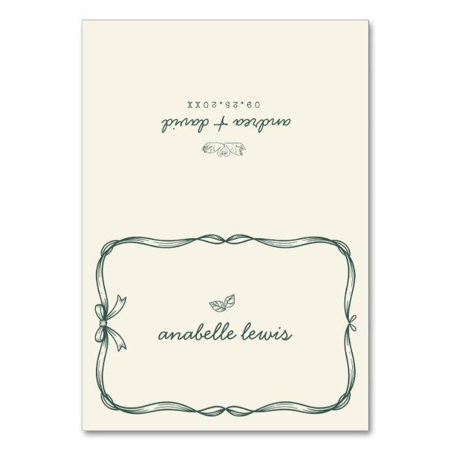 Carte de table de mariage personnalisable avec nom (Par défaut)