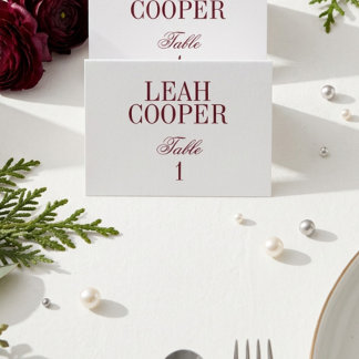 Carte de table de mariage personnalisée avec écrit