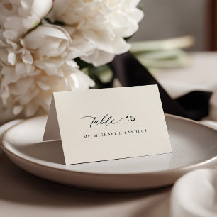 Carte de table de mariage personnalisée avec nom d