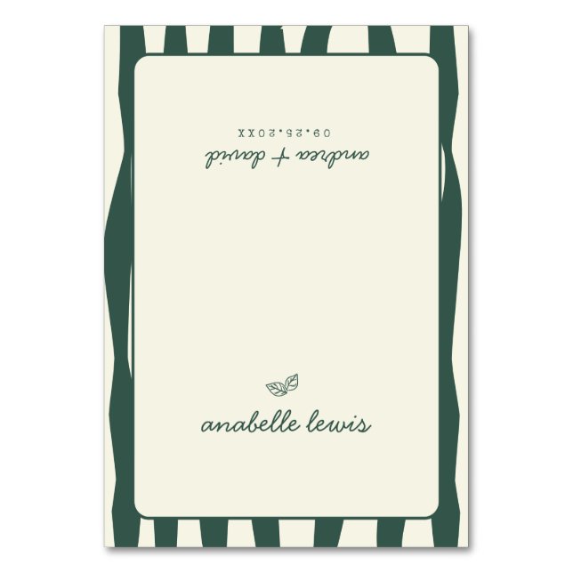 Carte de table de mariage personnalisée avec rayur (Par défaut)