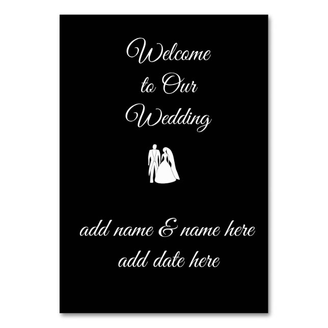 Carte de table de mariage / réception (Par défaut)