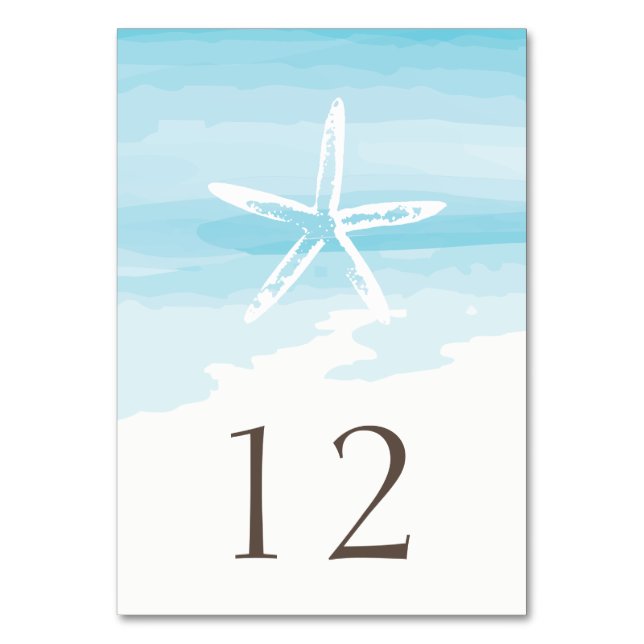 Carte de table de mariage sur la plage (Par défaut)