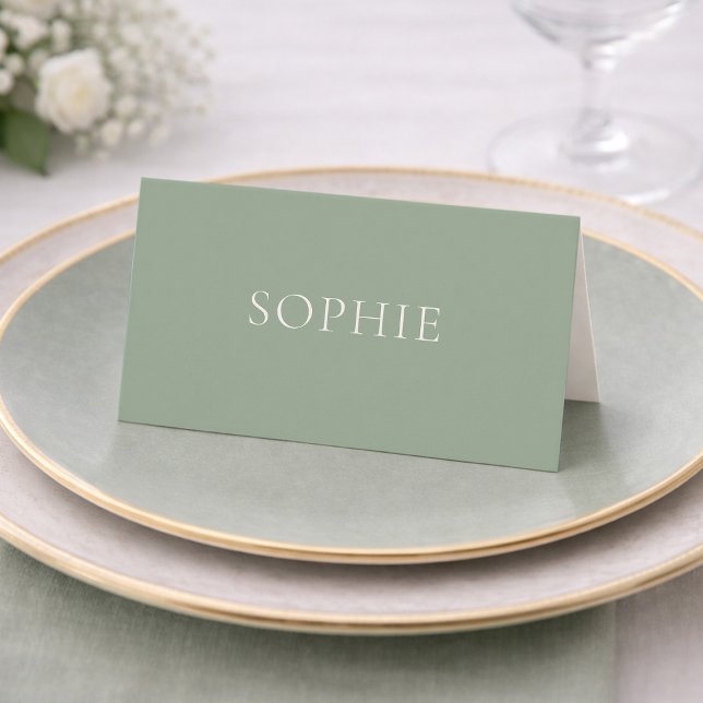 Carte de table de mariage vert sauge (Créateur téléchargé)