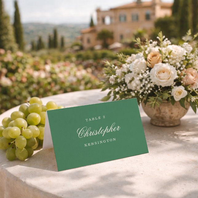 Carte de table de mariage verte du Preppy Tennis C (Créateur téléchargé)