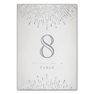 Carte de table de mariage vintage art déco en arge