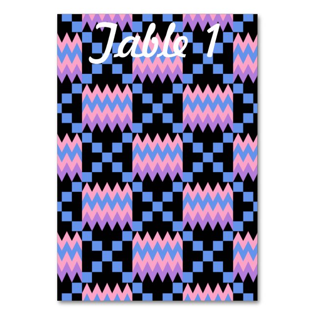 Carte de table de réception de mariage en Kente bl (Par défaut)