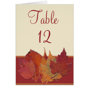Carte de table de réception Leaves II Automne