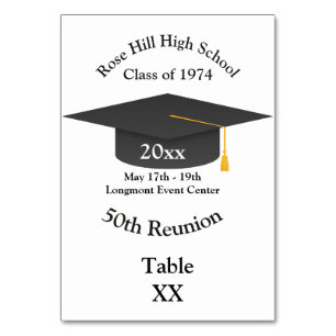 Carte de table de réunion de classe personnalisée 