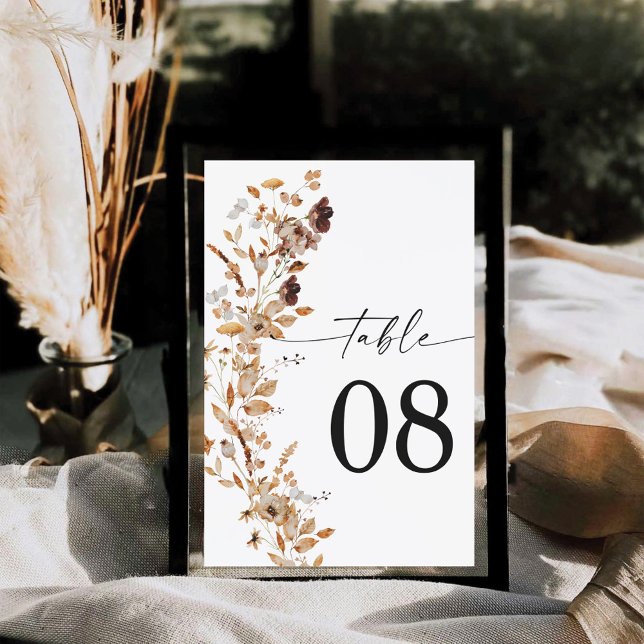 Carte de table de Thanksgiving aux feuilles d'auto (Créateur téléchargé)