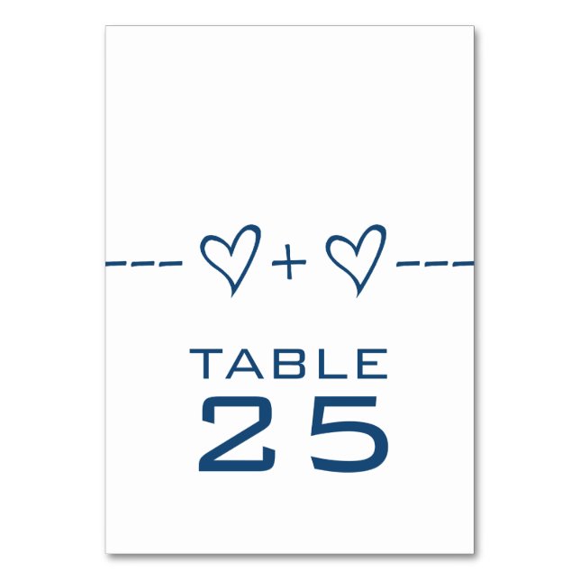 Carte de table d'équation de coeur bleu (Par défaut)