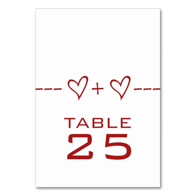 Carte de table d'équation de coeur rouge (Par défaut)