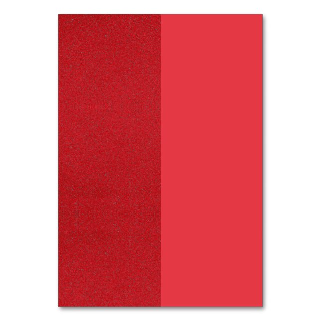 Carte de table divisée rouge moderne – Personnalis (Par défaut)